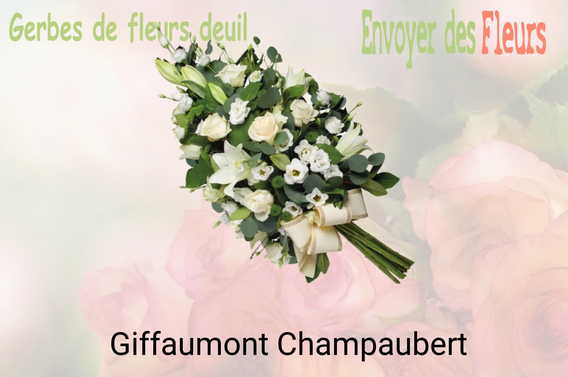 Gerbe de fleurs de deuil livrée à Giffaumont-Champaubert